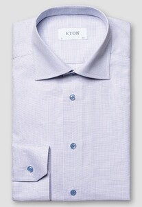Eton Rich Texture Signature Dobby Tonal Buttons Shirt Purple