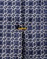 Eton Rich Texture Silk Mini Allover Geometric Pattern Das Navy
