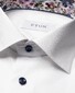 Eton Rich Texture Uni Color Signature Twill Subtle Contrast Details Shirt White