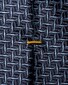 Eton Rich Texture Woven Geometric Fantasy Herringbone Check Pattern Tie Navy