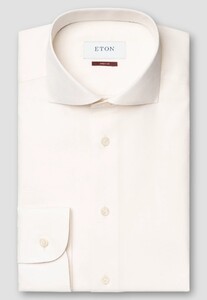 Eton Richt Texture Woven Pin-Dot Dobby Fabric Shirt Off White