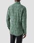 Eton Richt Textured Lightweight Linen Kiwi Pattern Overhemd Groen