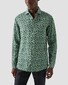 Eton Richt Textured Lightweight Linen Kiwi Pattern Overhemd Groen