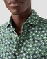 Eton Richt Textured Lightweight Linen Kiwi Pattern Shirt Green