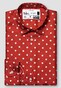 Eton Ringo’s Shirt Dotted Silk Twill Mother of Pearl Buttons Red