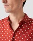 Eton Ringo’s Shirt Mother of Pearl Buttons Silk Twill Overhemd Rood