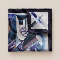 Eton Rocket Fantasy Pocket Square Blue