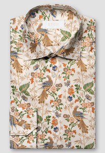 Eton Rossi 1931 Archive Pattern Peackock Print Fine Twill Shirt Multicolor