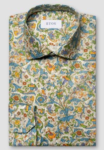 Eton Rossi 1931 Archive Vibrant Floral Print Signature Twill Overhemd Multicolor