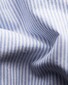 Eton Royal Oxford Stripe Corozo Buttons Overshirt Blauw