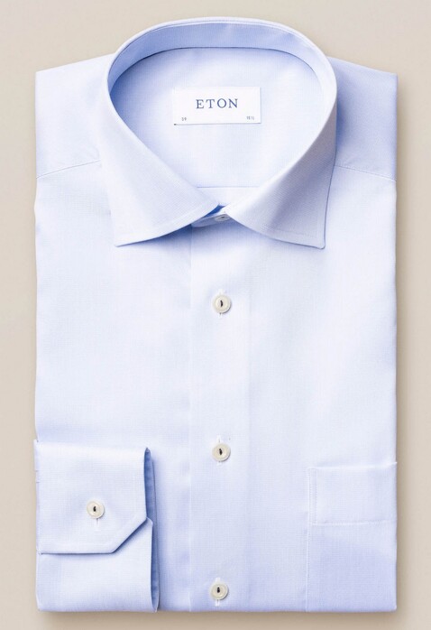 Eton Royal Signature Twill Cutaway Shirt Light Blue