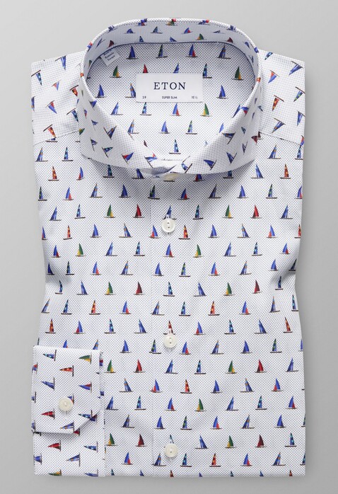 Eton Sailboat Shirt White