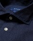 Eton Satin Indigo Mini Dot Pattern Overhemd Navy