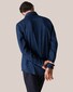 Eton Satin Indigo Uni Garment Washed Overhemd Donker Blauw