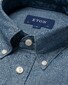 Eton Semi-Solid Chambray Denim Button-Down Collar Overhemd Dark Denim Blue