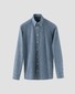 Eton Semi-Solid Chambray Denim Button-Down Collar Overhemd Dark Denim Blue