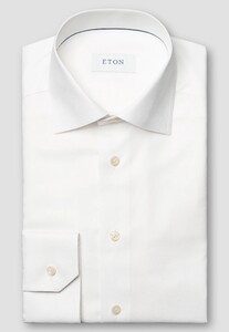 Eton Semi-Solid Color Organic Cotton Signature Oxford Shirt White