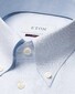 Eton Semi-Solid Dobby Subtle Texture Button Down Overhemd Licht Blauw