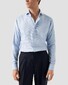 Eton Semi Solid Extreme Cutaway Organic Cotton Signature Twill Overhemd Licht Blauw