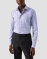 Eton Semi-Solid Faux-Uni Organic Cotton Signature Twill Overhemd Licht Paars