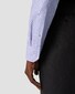 Eton Semi-Solid Faux-Uni Organic Cotton Signature Twill Overhemd Licht Paars