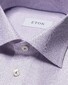 Eton Semi-Solid Faux-Uni Organic Cotton Signature Twill Overhemd Roze