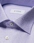 Eton Semi-Solid Faux-Uni Organic Cotton Signature Twill Shirt Light Purple