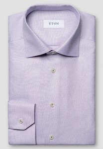 Eton Semi-Solid Faux-Uni Organic Cotton Signature Twill Shirt Pink