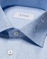 Eton Semi Solid Faux-Uni Signature Twill Organic Cotton Overhemd Licht Blauw