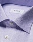 Eton Semi Solid Faux-Uni Signature Twill Organic Cotton Shirt Light Purple