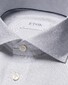 Eton Semi-Solid Fine Twill Organic Cotton Melange Yarn Shirt Light Grey