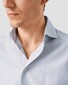 Eton Semi-Solid Fine Twill Organic Cotton Melange Yarn Shirt Light Grey