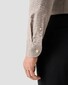Eton Semi-Solid Pattern Tonal Mélange Cotton Signature Twill Shirt Beige