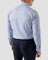 Eton Semi-Solid Pattern Tonal Mélange Cotton Signature Twill Shirt Light Blue