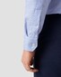 Eton Semi Solid Rich Textured Twill Organic Cotton Shirt Light Blue