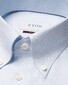 Eton Semi-Solid Woven Dobby Button Down Overhemd Licht Blauw