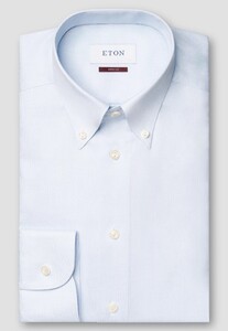 Eton Semi-Solid Woven Dobby Button Down Shirt Light Blue