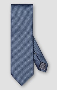 Eton Semi-Solid Woven Pattern Silk Das Donker Blauw