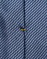 Eton Semi-Solid Woven Pattern Silk Das Donker Blauw