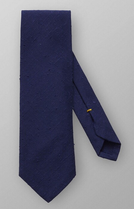 Eton Shantung Cotton Silk Tie Dark Blue Extra Melange