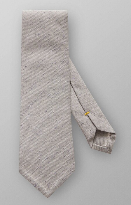 Eton Shantung Cotton Silk Tie Mid Grey