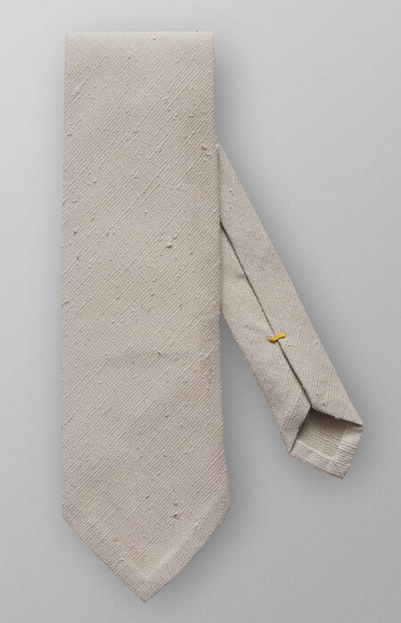Eton Shantung Cotton Silk Tie Off White