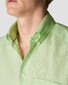 Eton Short Sleeve Lighweight Albini Subtle Textured Linnen Overhemd Licht Groen