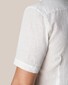Eton Short Sleeve Lighweight Albini Subtle Textured Linnen Overhemd Wit
