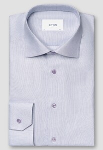 Eton Signature Dobby Luxury Organic Cotton Fine 3D Texture Overhemd Pink-Purple