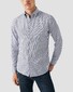 Eton Signature Oxford Cotton Stripe Button Down Overhemd Donker Blauw