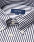 Eton Signature Oxford Cotton Stripe Button Down Overhemd Donker Blauw