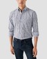 Eton Signature Oxford Cotton Stripe Button Down Overhemd Donker Blauw