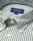 Eton Signature Oxford Cotton Stripe Button Down Overhemd Groen