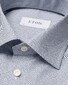 Eton Signature Poplin Allover Micro Stripes Pattern Shirt Navy